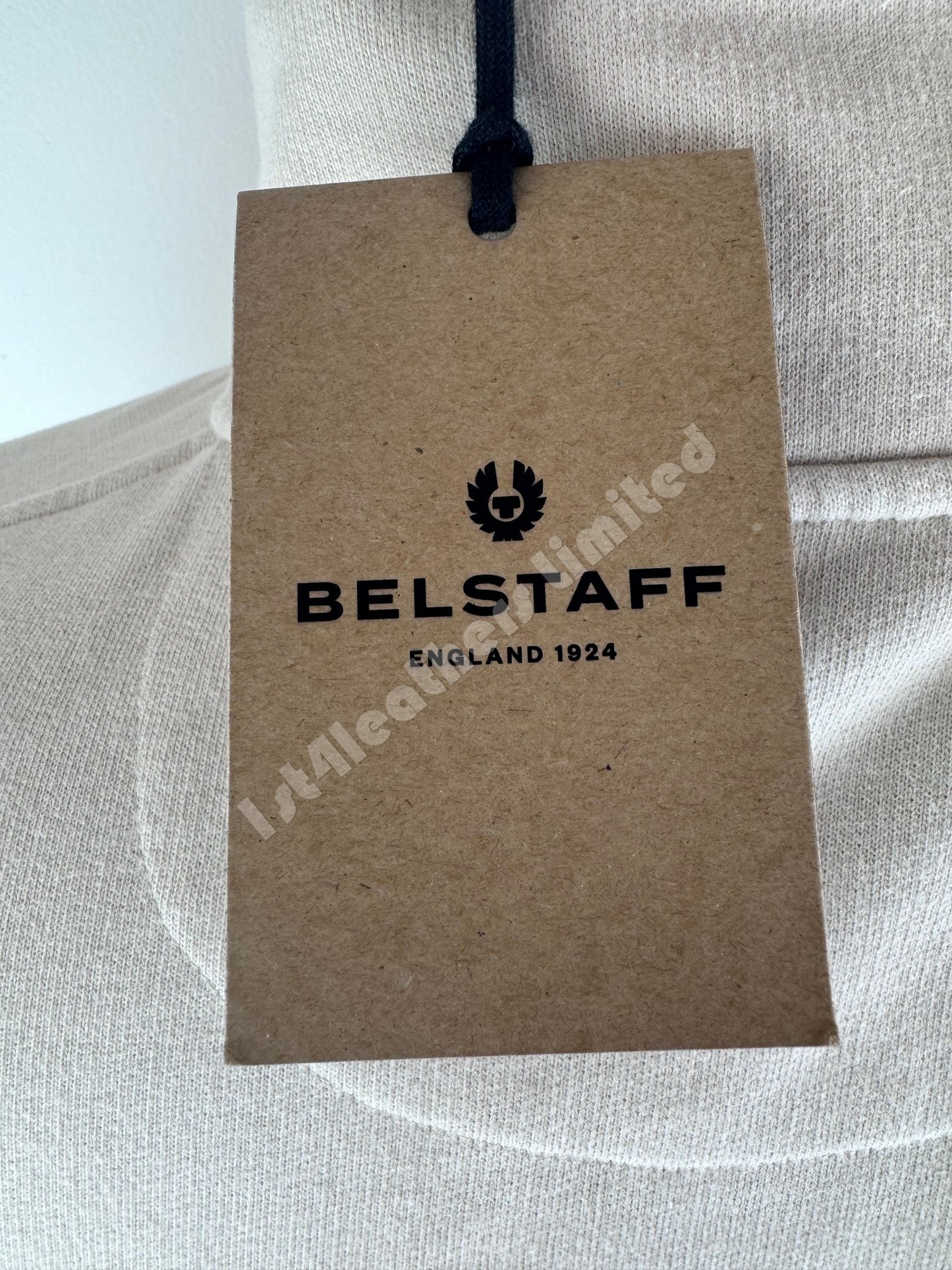 BELSTAFF QUARTER ZIP COTTON FLEECE SWEATSHIRT IN MOONBEAM 3XL RRP £160 BNWT