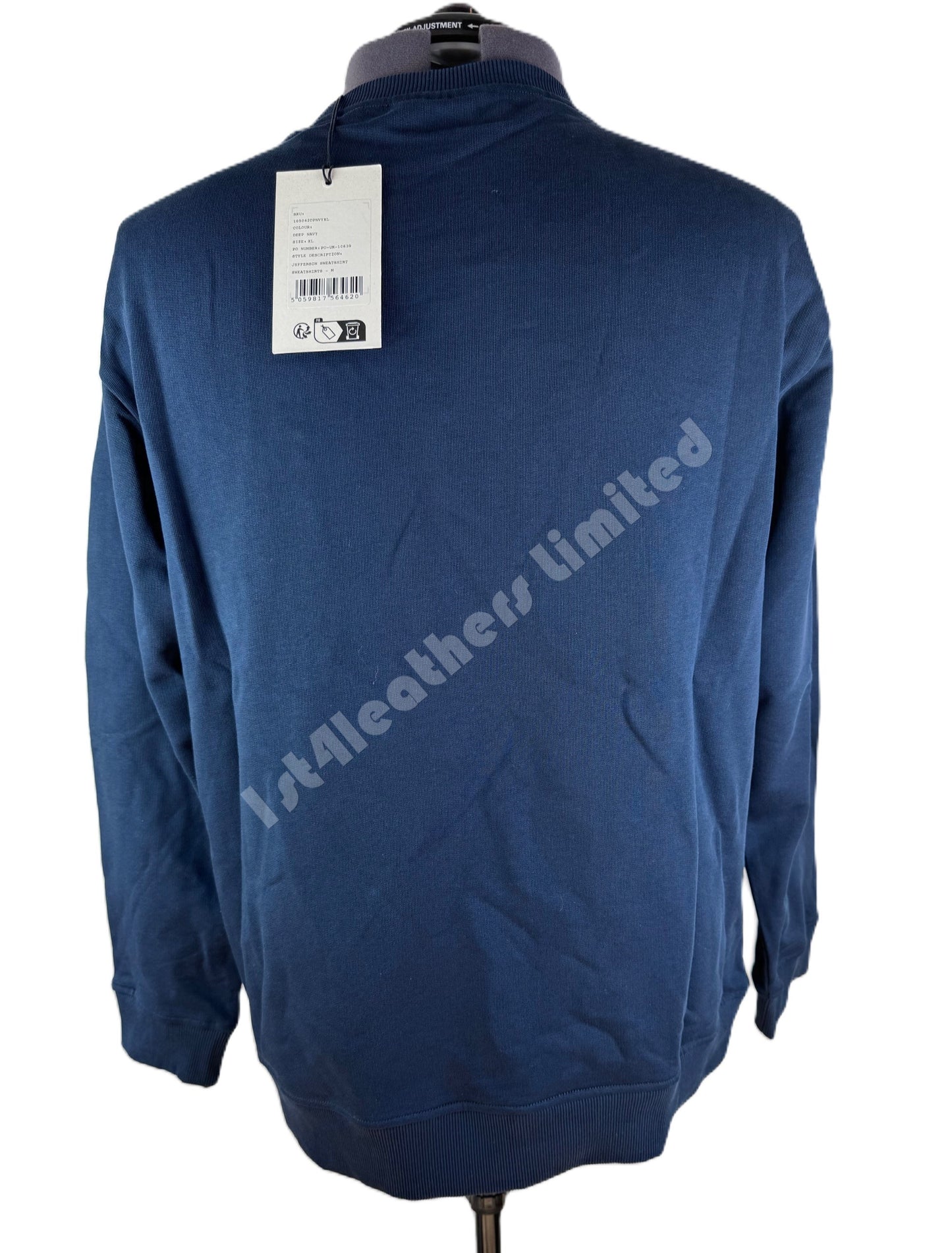 BELSTAFF JEFFERSON OVERSIZED COTTON FLEECE CREW NECK SWEATSHIRT IN DEEP NAVY RRP £150 BNWT