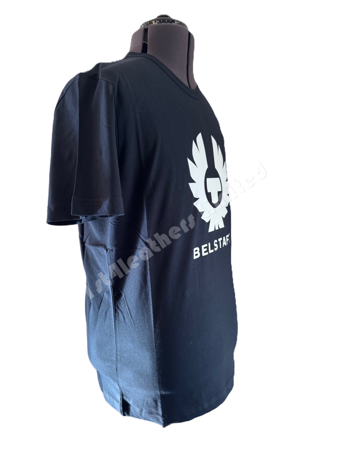 BELSTAFF PHOENIX LOGO COTTON T-SHIRT DARK INK & WHITE RRP £60 BNWT