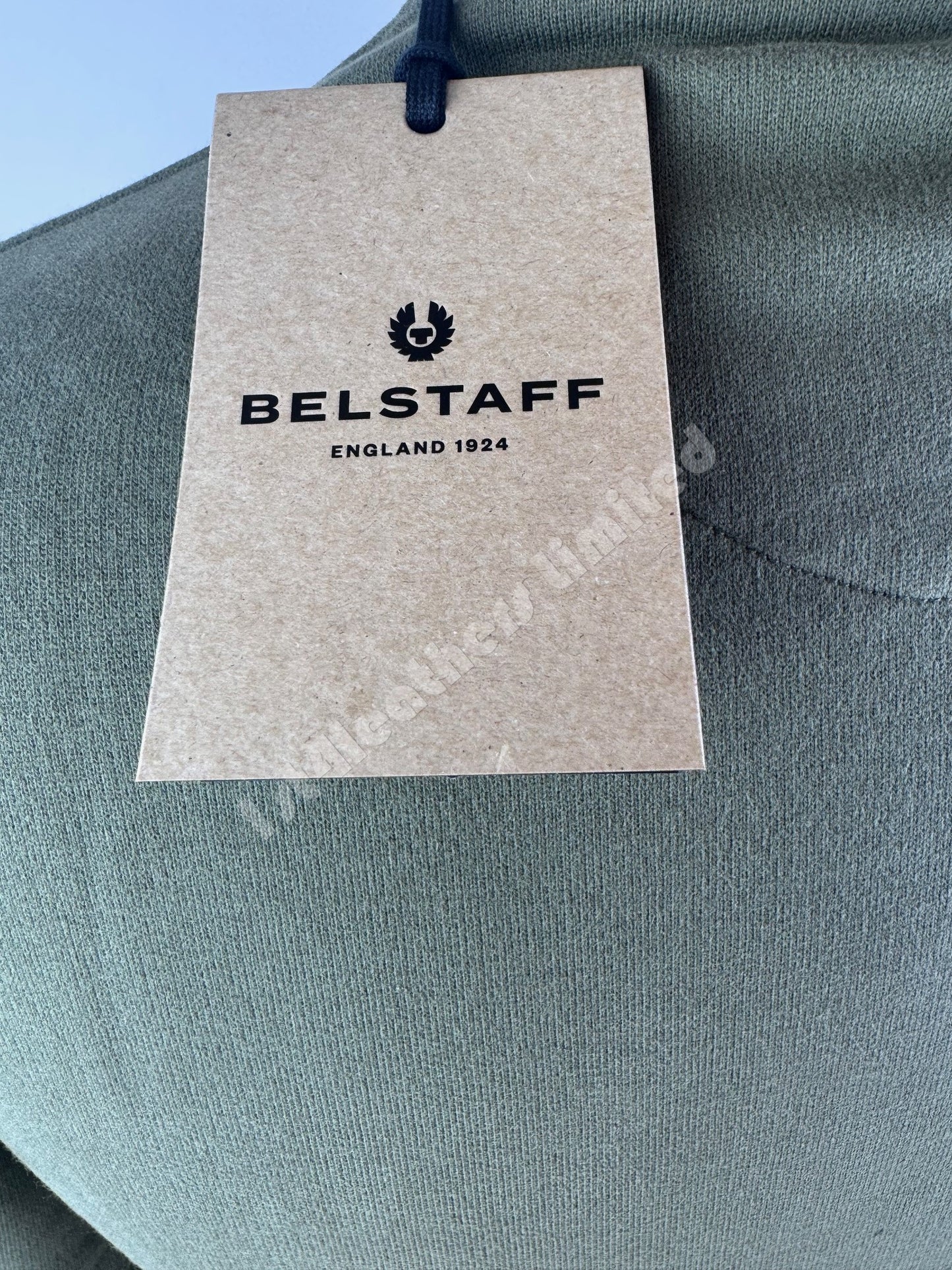 BELSTAFF SIGNATURE CREW NECK COTTON SWEATSHIRT TRUE OLIVE MEDIUM RRP £135 BNWT