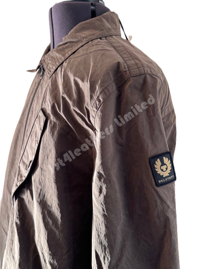 BELSTAFF HAULER TECH SHELL OVERSHIRT JACKET CLAY BROWN UK44 2XL RRP £295 BNWT
