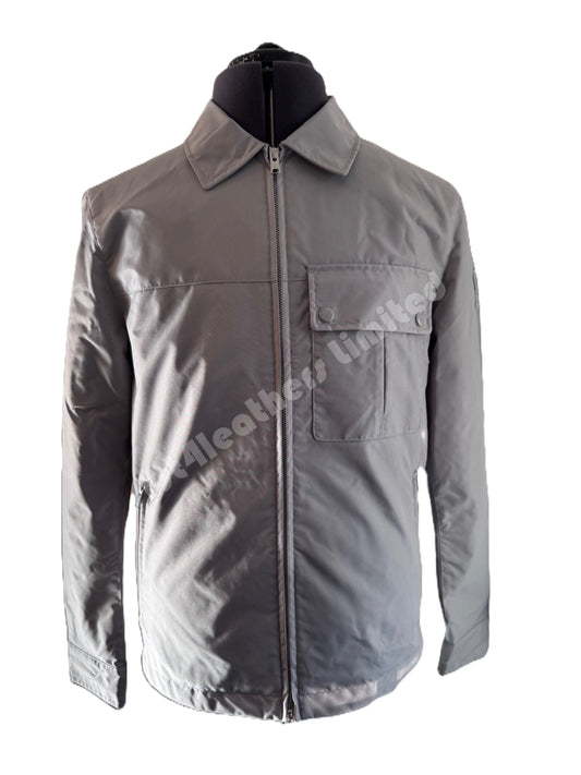 BELSTAFF DRILL OVERSHIRT SHACKET JACKET CHROME GREY UK38 MEDIUM RRP £275 BNWT