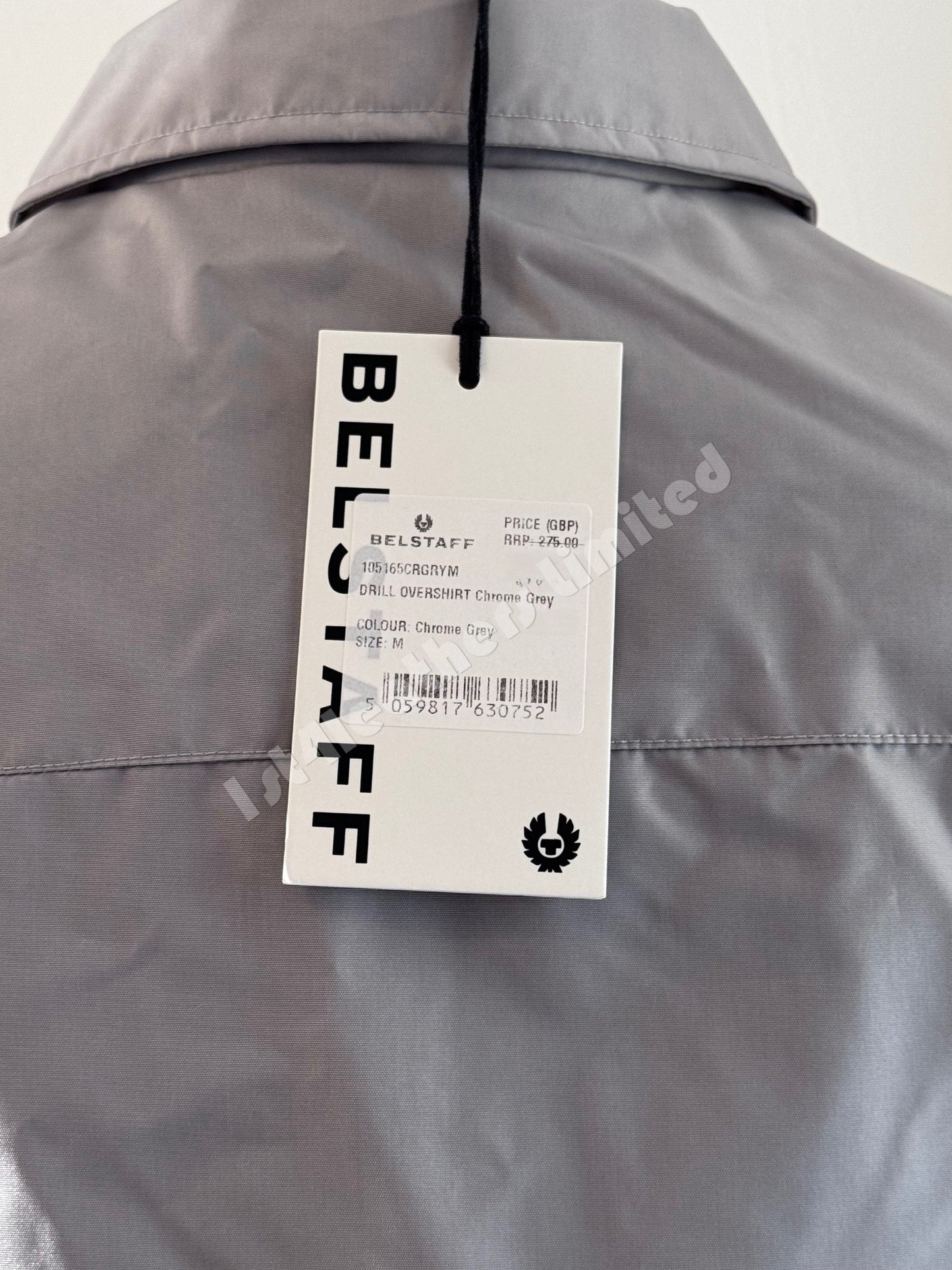 BELSTAFF DRILL OVERSHIRT SHACKET JACKET CHROME GREY UK38 MEDIUM RRP £275 BNWT