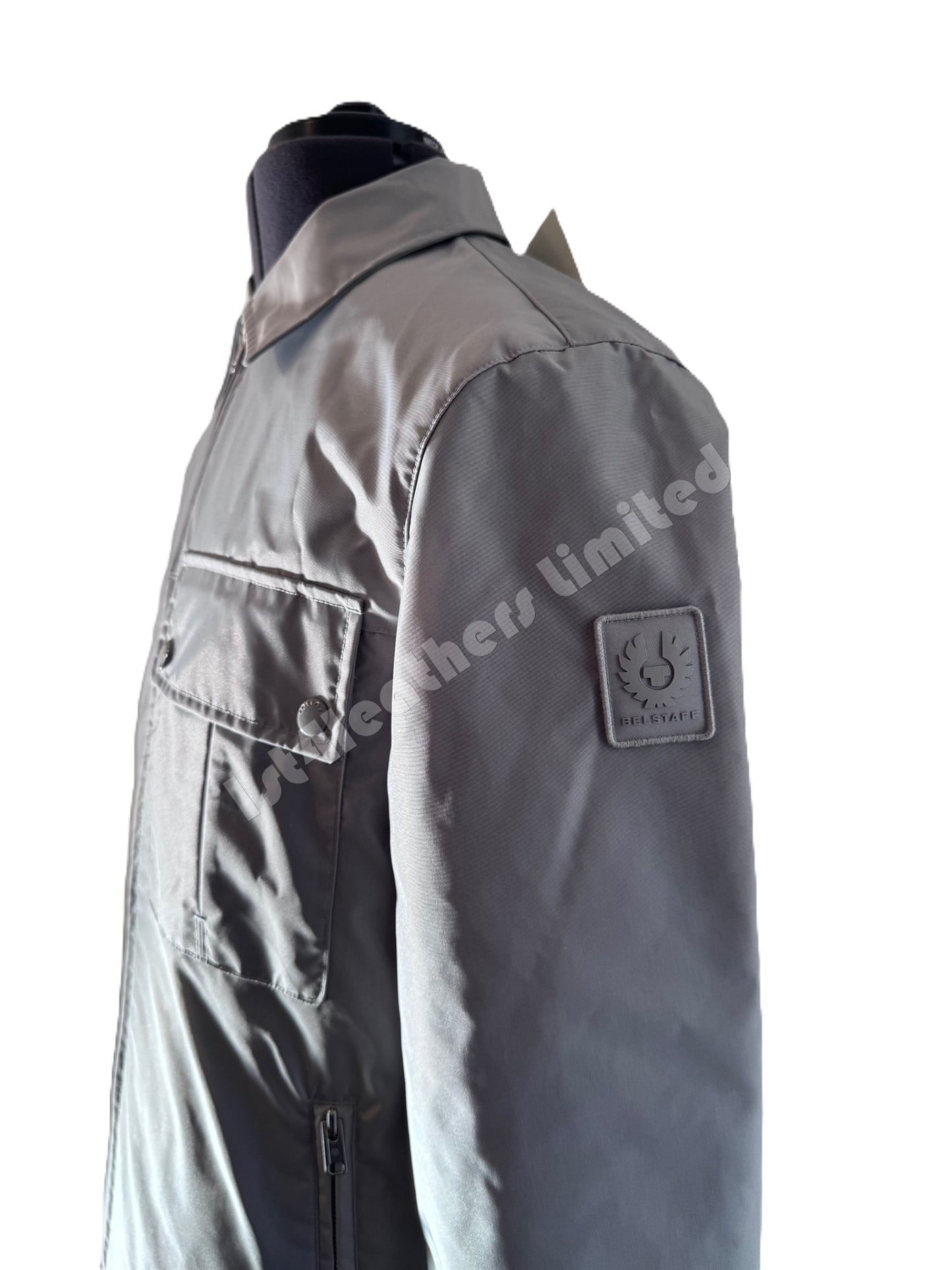 BELSTAFF DRILL OVERSHIRT SHACKET JACKET CHROME GREY UK38 MEDIUM RRP £275 BNWT