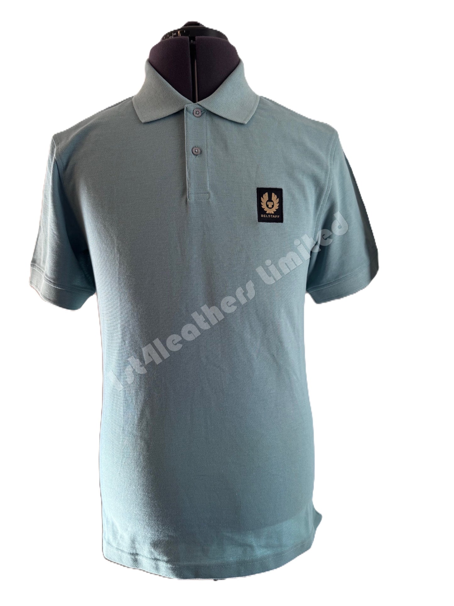 BELSTAFF PIQUE COTTON POLO SHIRT OIL BLUE MEDIUM RRP £95 BNWT
