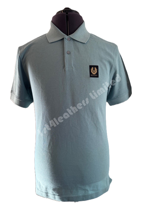 BELSTAFF PIQUE COTTON POLO SHIRT OIL BLUE MEDIUM RRP £95 BNWT