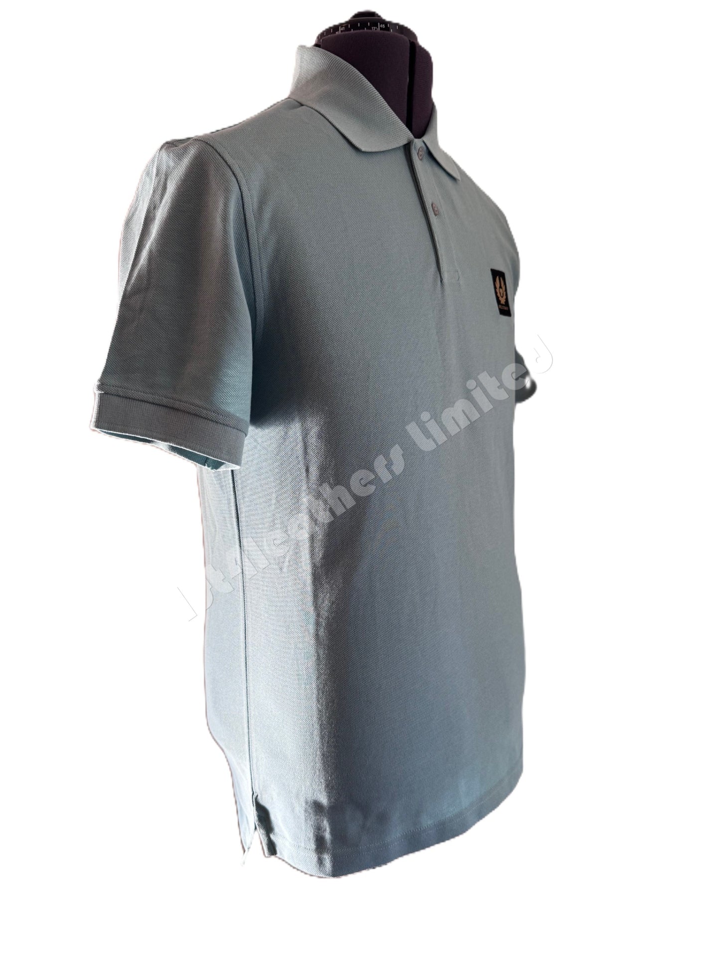 BELSTAFF PIQUE COTTON POLO SHIRT OIL BLUE MEDIUM RRP £95 BNWT