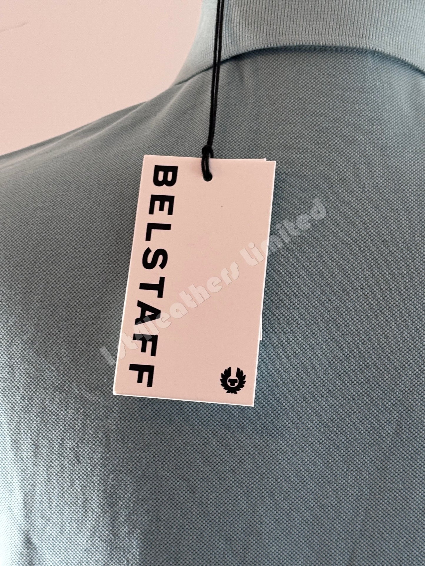 BELSTAFF PIQUE COTTON POLO SHIRT OIL BLUE MEDIUM RRP £95 BNWT