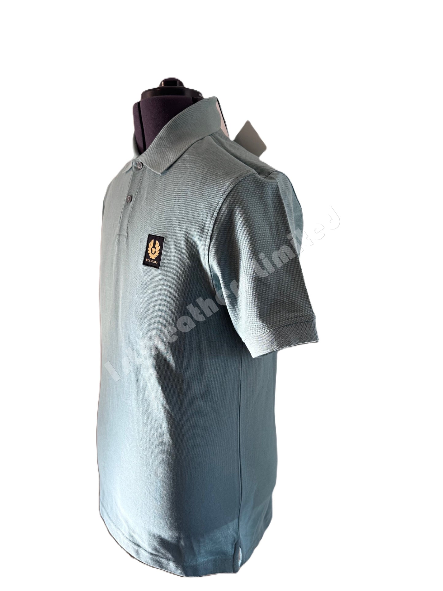 BELSTAFF PIQUE COTTON POLO SHIRT OIL BLUE MEDIUM RRP £95 BNWT