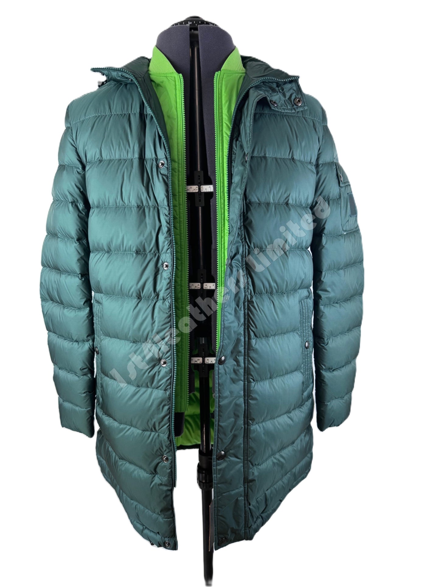 BELSTAFF STADIA DOWN HOOD PUFFA PARKA JACKET COAT ATLAS GREEN RRP £450 BNWT