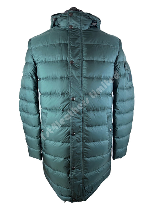 BELSTAFF STADIA DOWN HOOD PUFFA PARKA JACKET COAT ATLAS GREEN RRP £450 BNWT