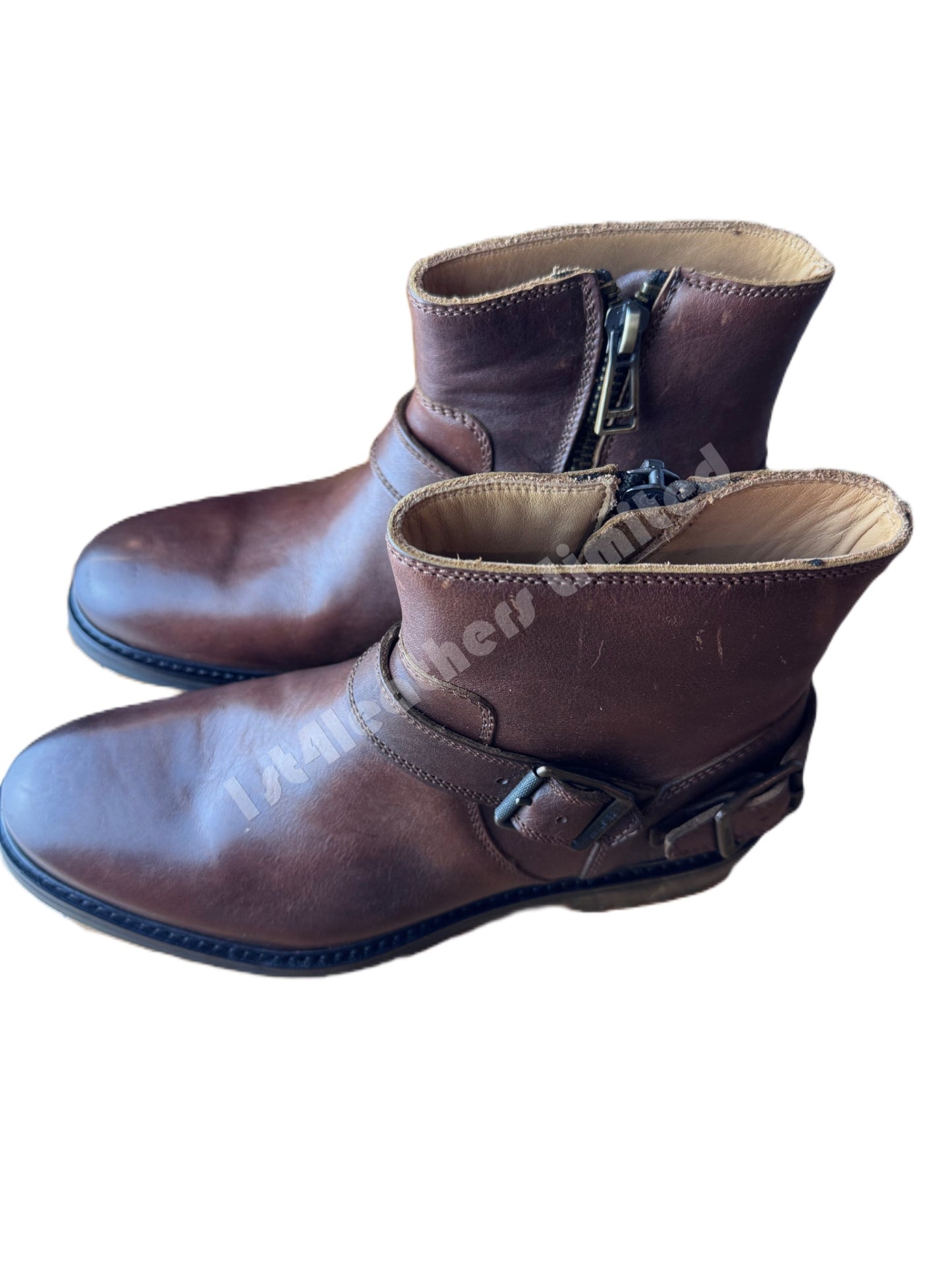 BELSTAFF TRIALMASTER ZIP UP BOOTS IN COGNAC OILED LEATHER RRP £325 BNIB