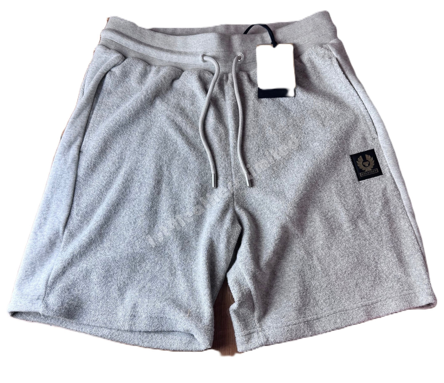 Belstaff Trawler Towelling Sweatshorts in Old Silver Heather Grey 2XL RRP £150 BNWT