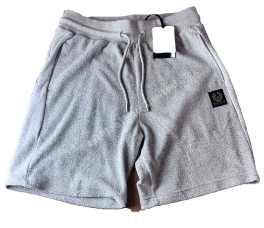 Belstaff Trawler Towelling Sweatshorts in Old Silver Heather Grey 2XL RRP £150 BNWT