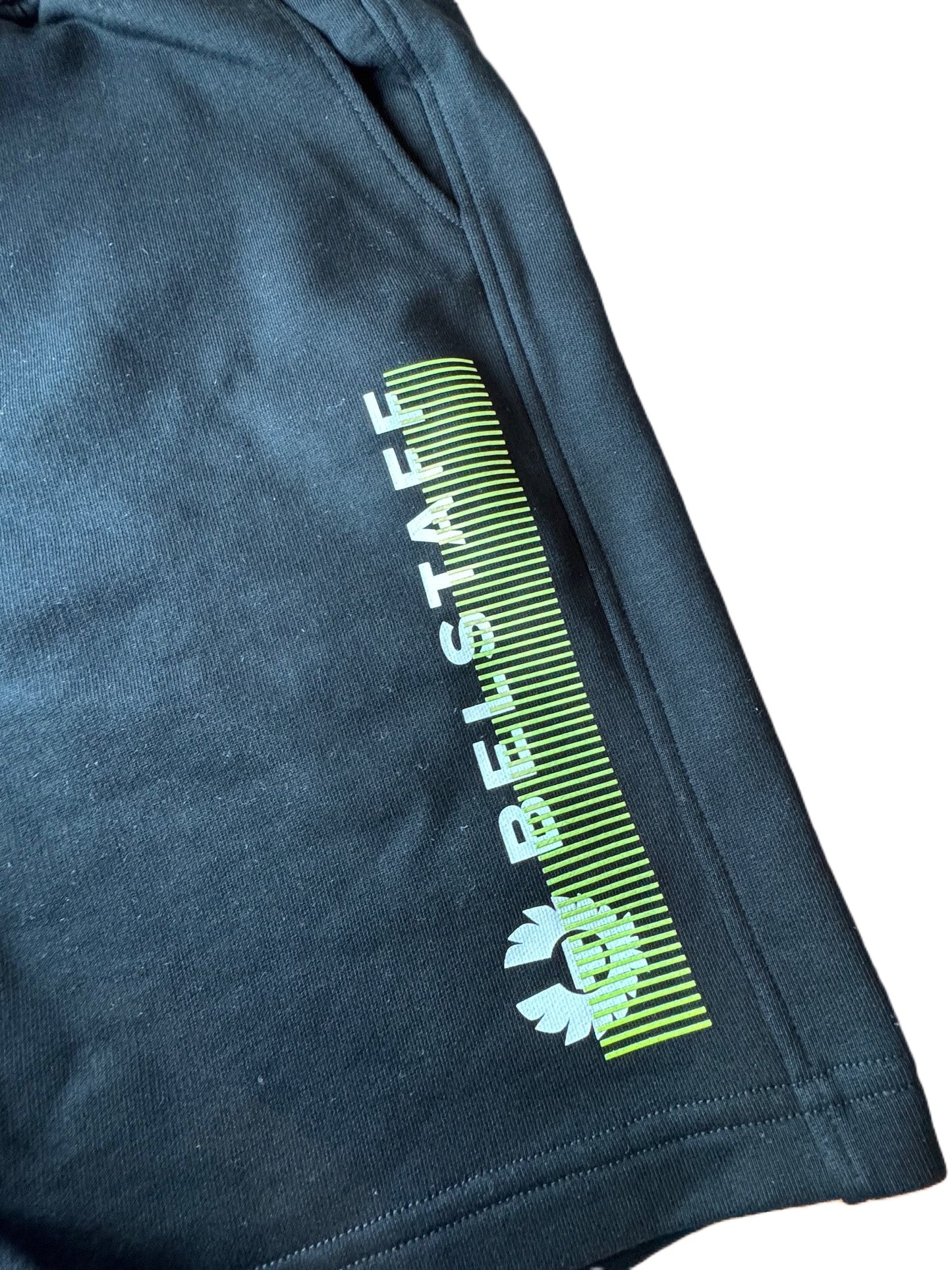 Belstaff Reflex Side Tape Logo Sweatshorts in Black (Large) RRP £140 BNWT