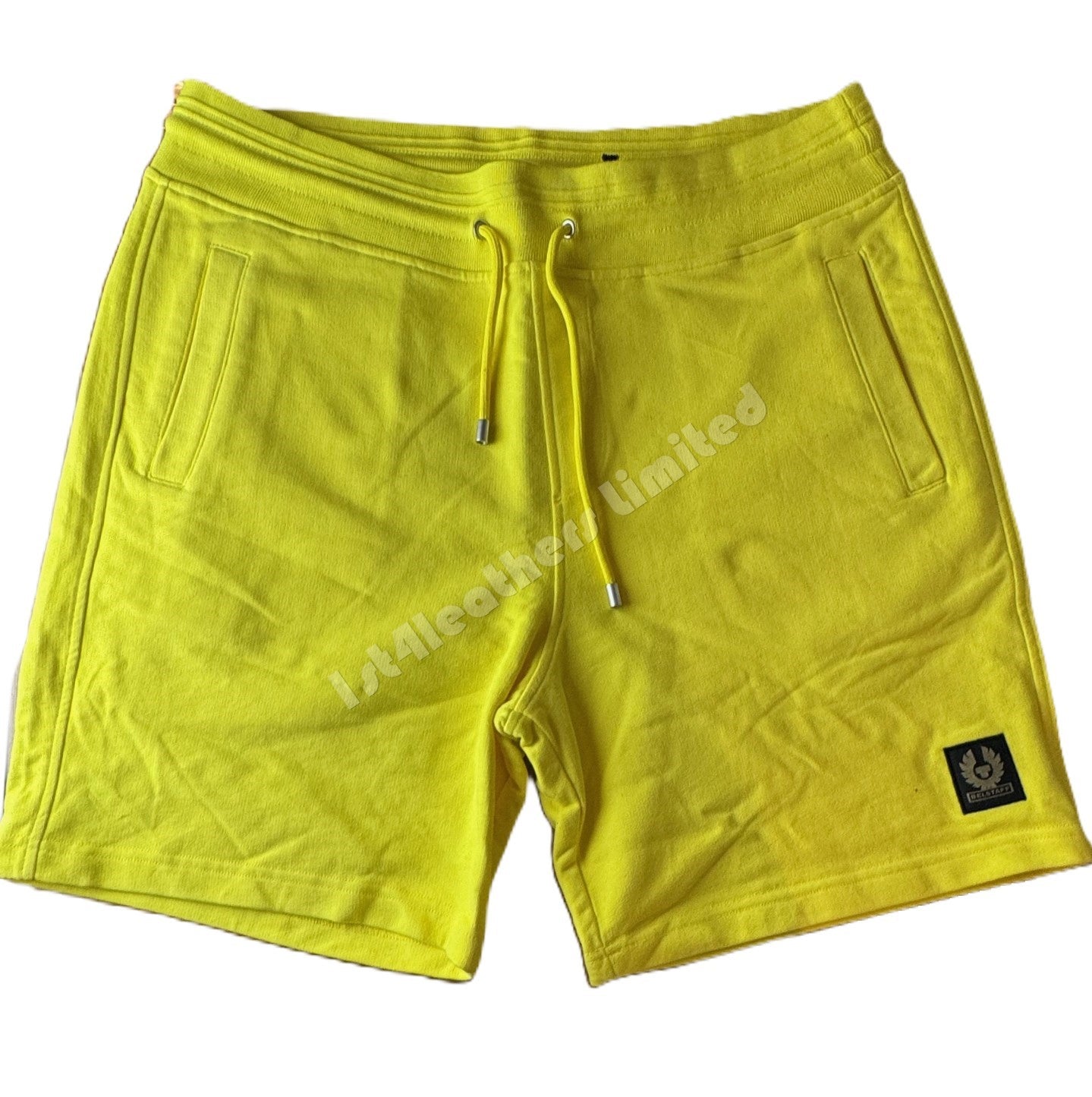 BELSTAFF COTTON FLEECE SWEATSHORTS FLASH YELLOW RRP £95