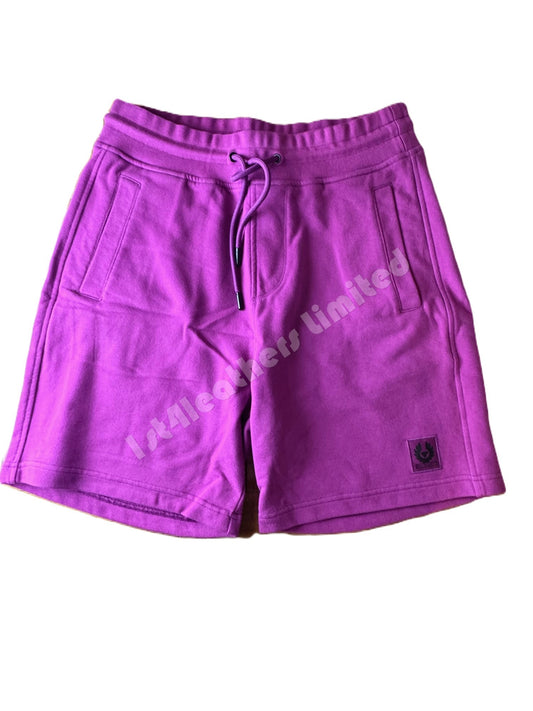 BELSTAFF COTTON FLEECE SWEATSHORTS BRIGHT PURPLE RRP £95