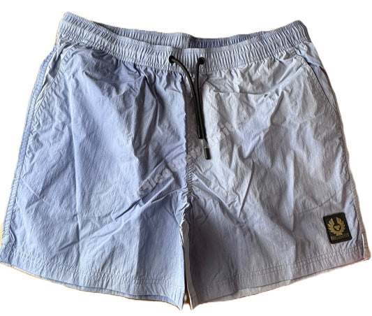 BELSTAFF BREAKER RIPPLE SHELL SHORTS IN WAVE DYE MAUVE RRP £175