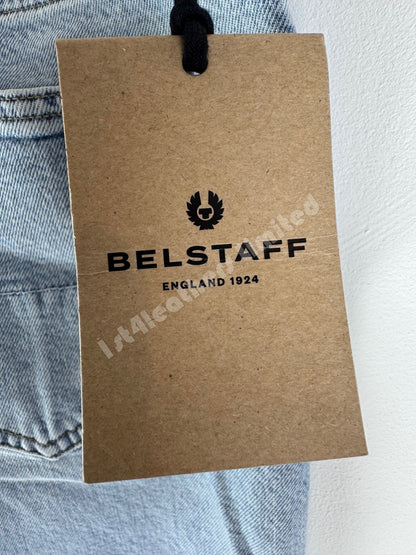 BELSTAFF LONGTON SLIM FIT JEANS LIGHT STONE WASH BLUE 32W 34L (32 LONG) RRP £130