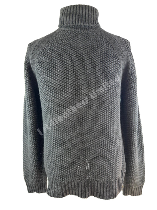 BELSTAFF MANOR ROLL NECK WOOL & ALPACA JUMPER PULLOVER BLACK XL RRP £350 BNWT