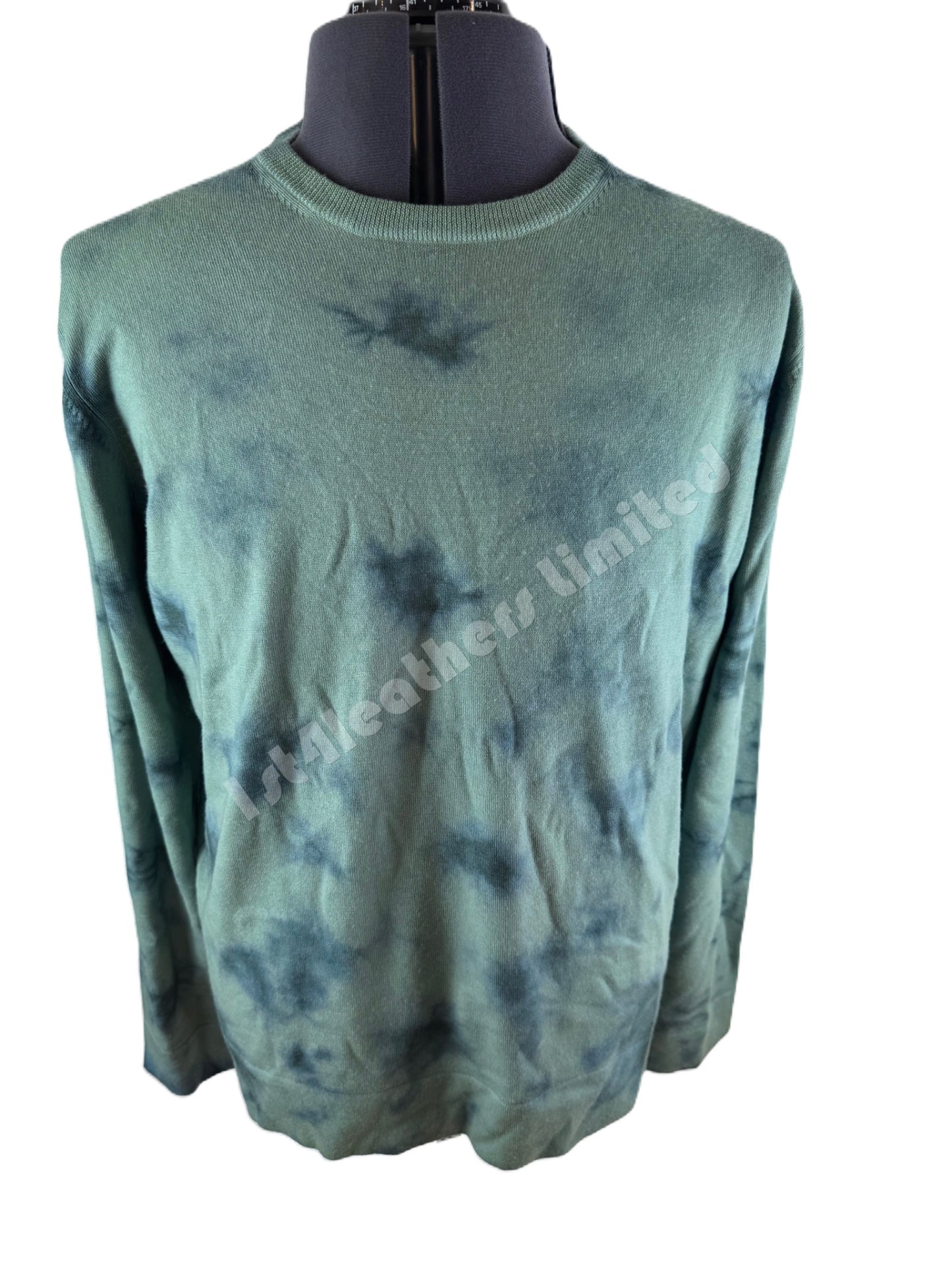 BELSTAFF KENNEDY MERINO WOOL WAVE DYE JUMPER IN GRAPH GREEN RRP £175 BNWT