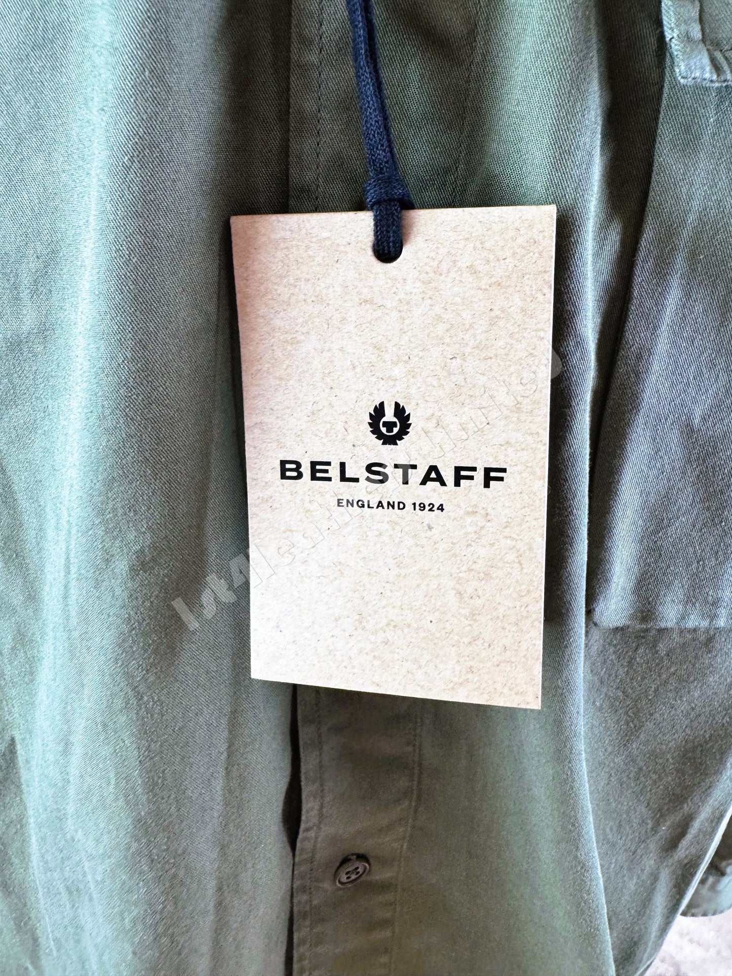 BELSTAFF SCALE COTTON LONG SLEEVE SHIRT TRUE OLIVE 3XL RRP £140 BNWT