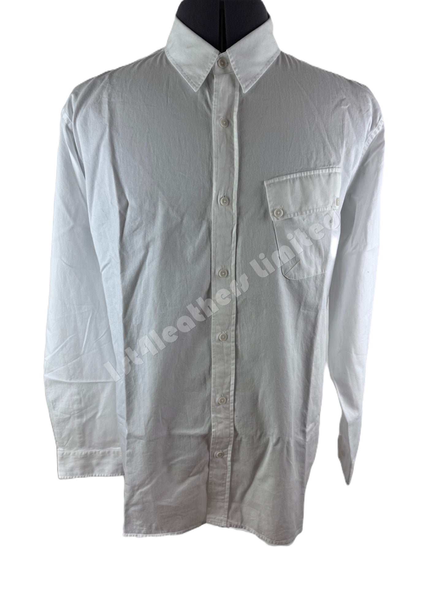 BELSTAFF PITCH COTTON LONG SLEEVE SHIRT WHITE RRP £130 BNWT