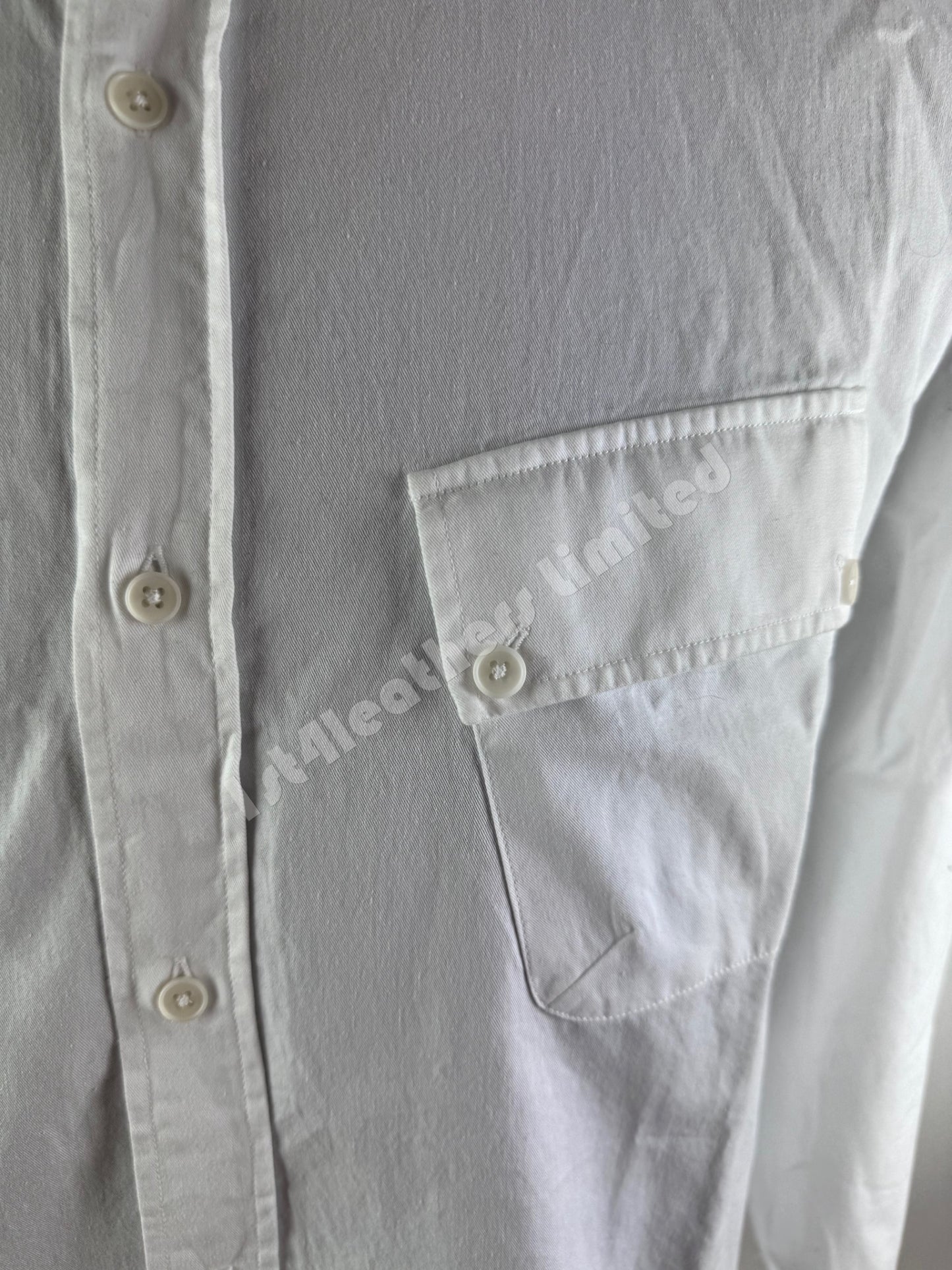 BELSTAFF PITCH COTTON LONG SLEEVE SHIRT WHITE RRP £130 BNWT