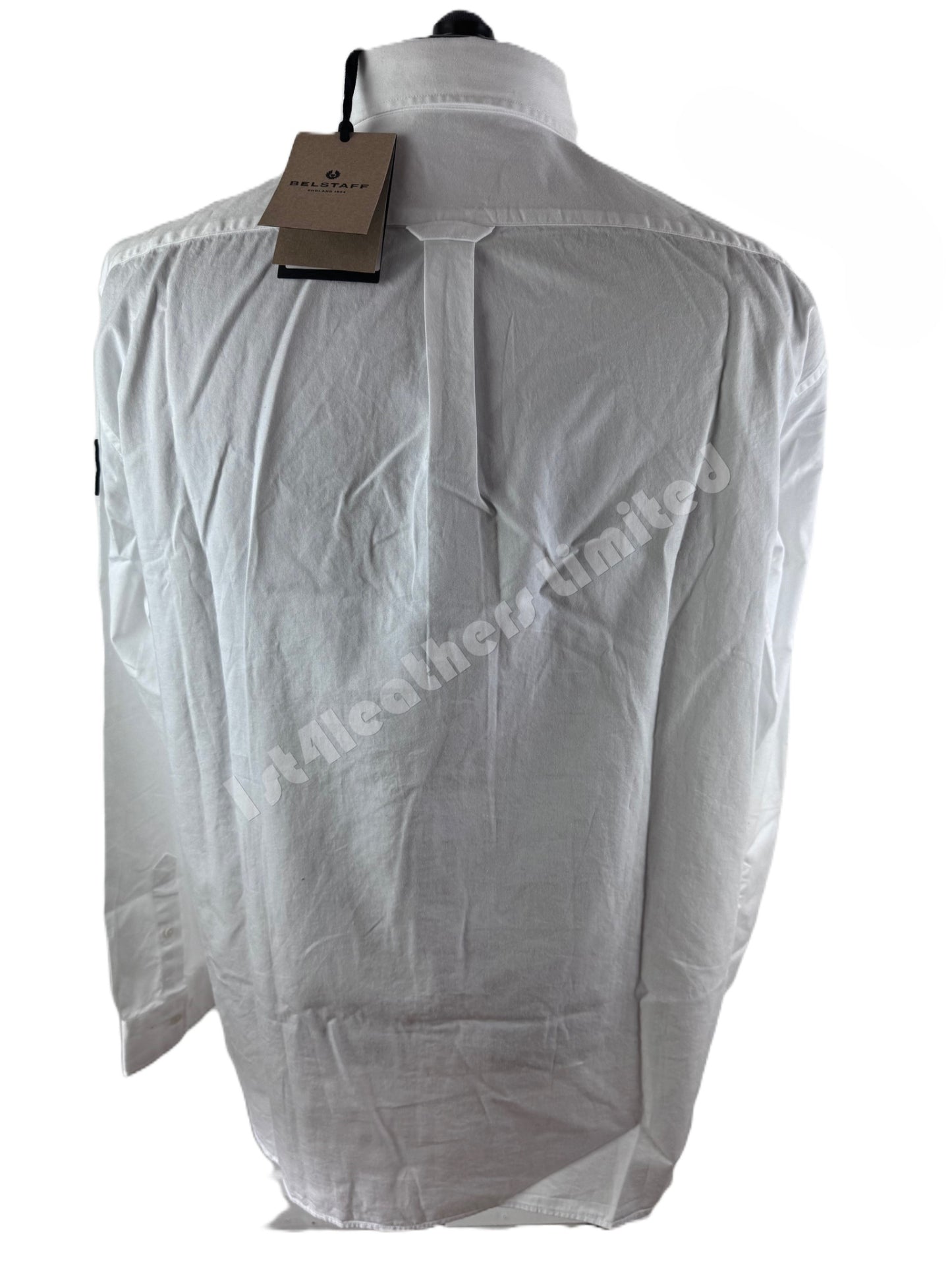 BELSTAFF PITCH COTTON LONG SLEEVE SHIRT WHITE RRP £130 BNWT