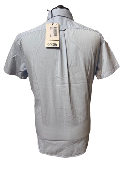 BELSTAFF SMU SHORT SLEEVE COTTON SHIRT SKY BLUE MEDIUM RRP £120 BNWT