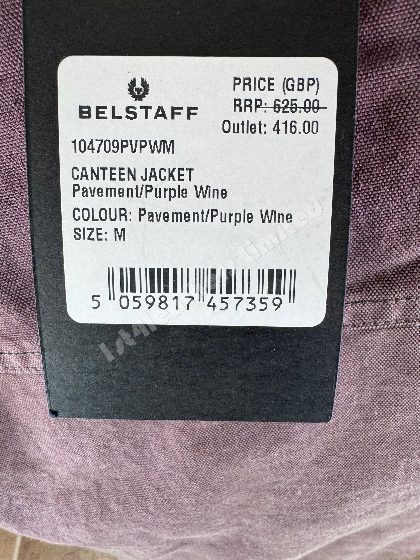 BELSTAFF CANTEEN COTTON JACKET PAVEMENT PURPLE/WINE RRP £625 BNWT