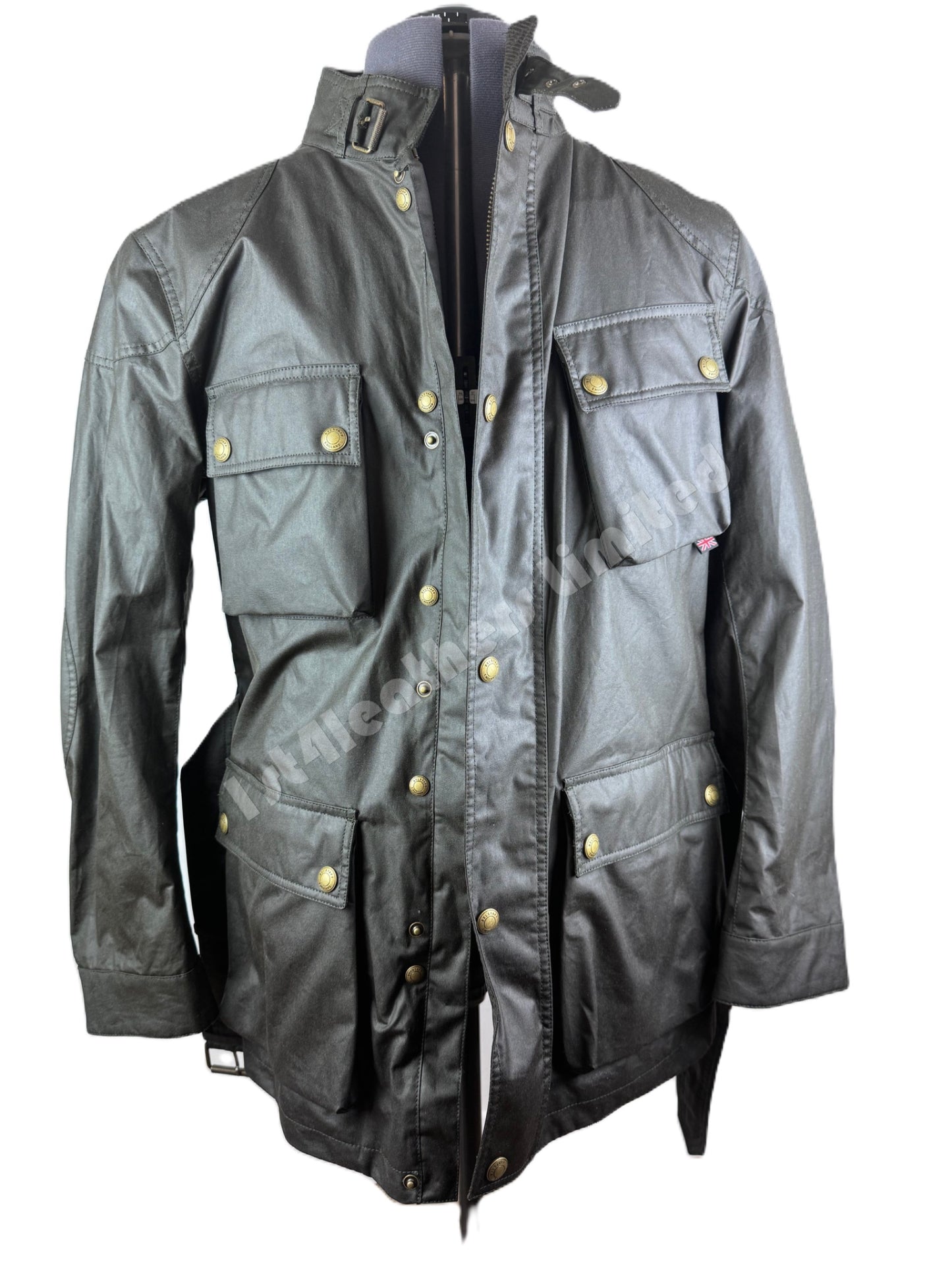 BELSTAFF TRIALMASTER 6oz WAXED BIKER JACKET FADED OLIVE UK46 3XL RRP £495 BNWT