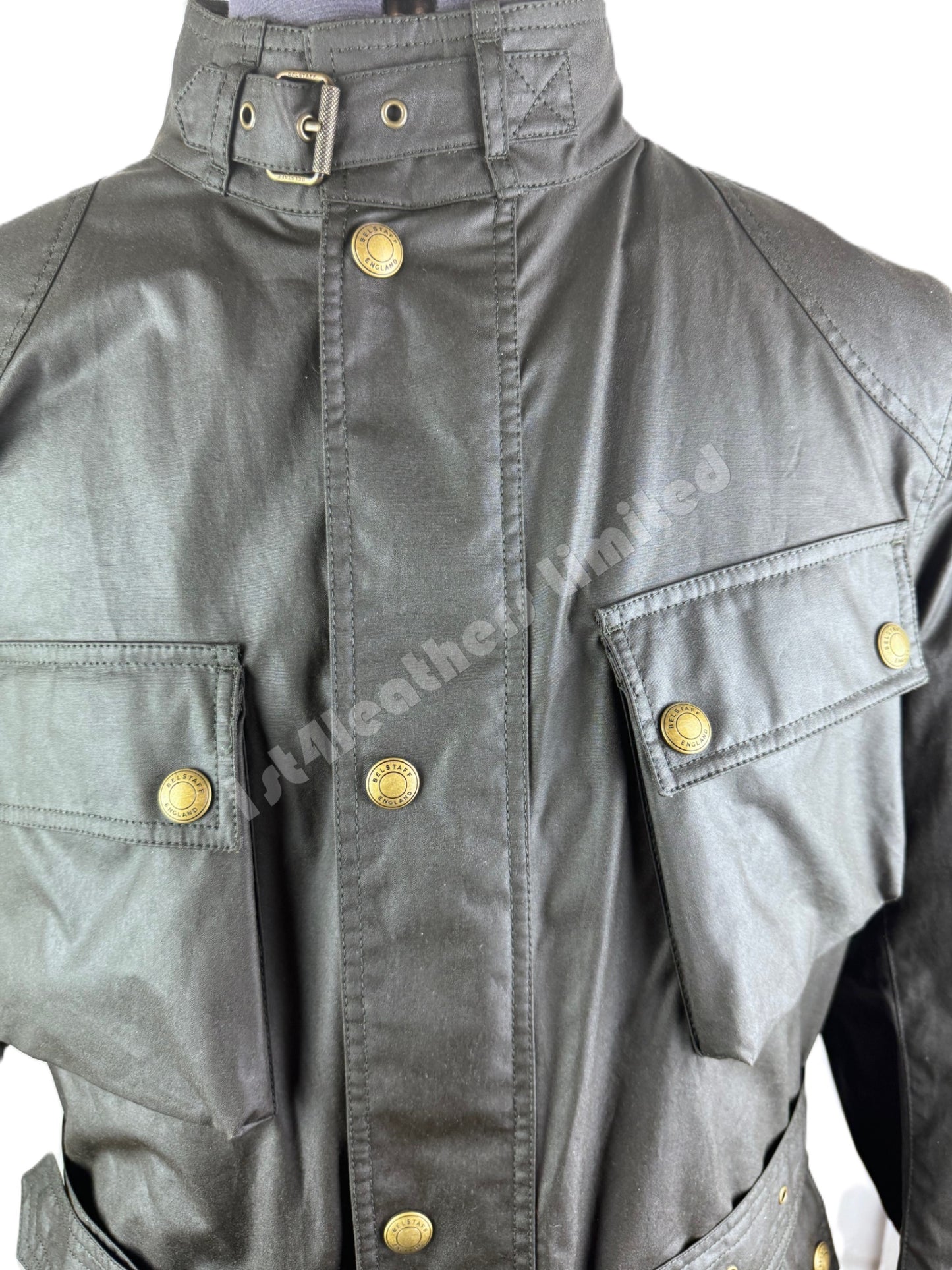 BELSTAFF TRIALMASTER 6oz WAXED BIKER JACKET FADED OLIVE UK46 3XL RRP £495 BNWT