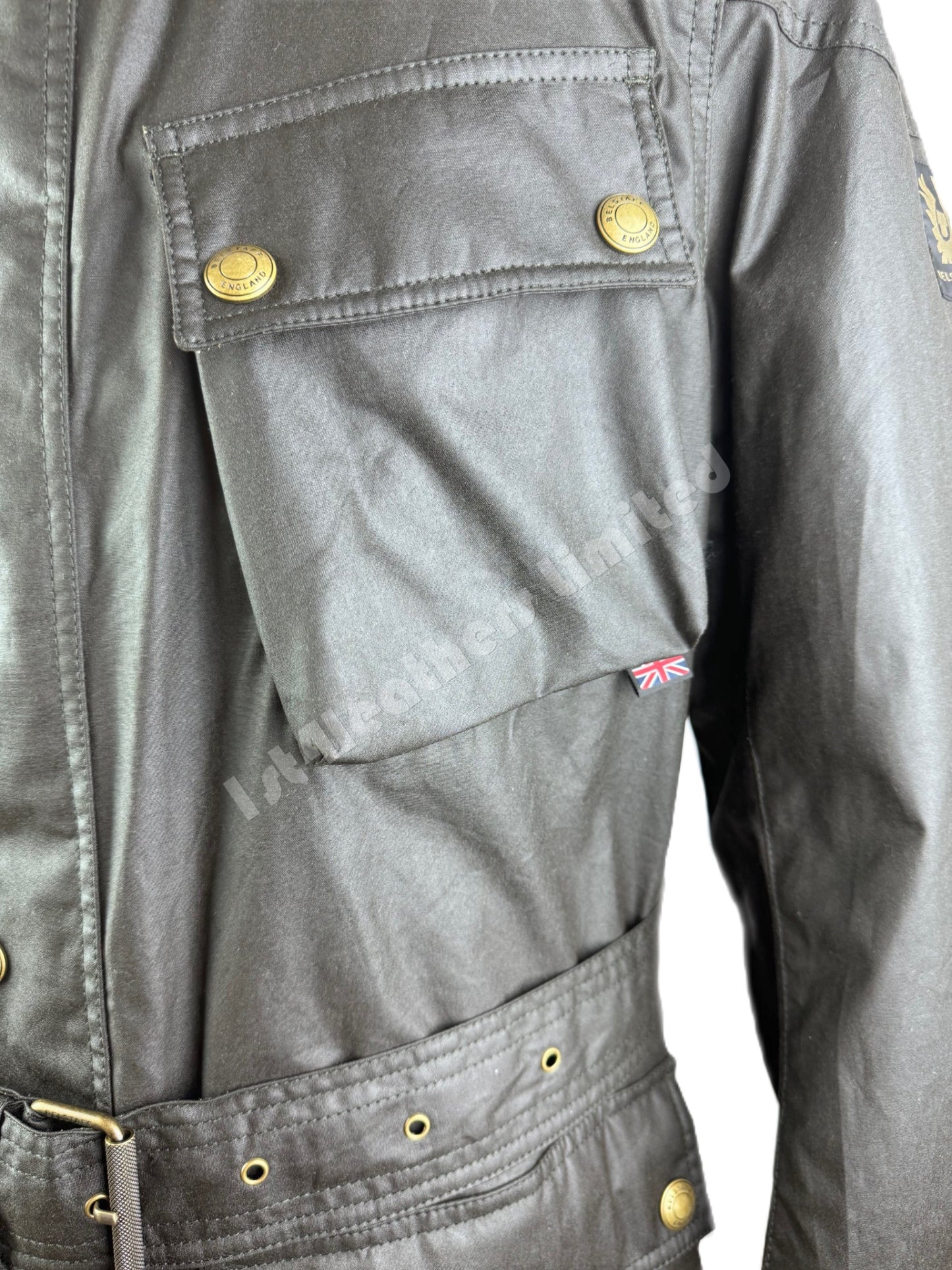 BELSTAFF TRIALMASTER 6oz WAXED BIKER JACKET FADED OLIVE UK46 3XL RRP £495 BNWT