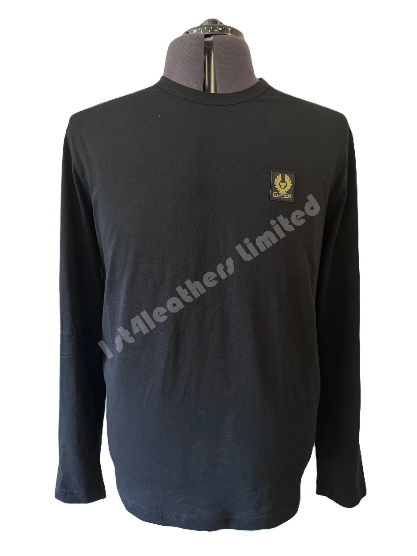 BELSTAFF PHOENIX PATCH LONG SLEEVE T-SHIRT BLACK RRP £75 BNWT