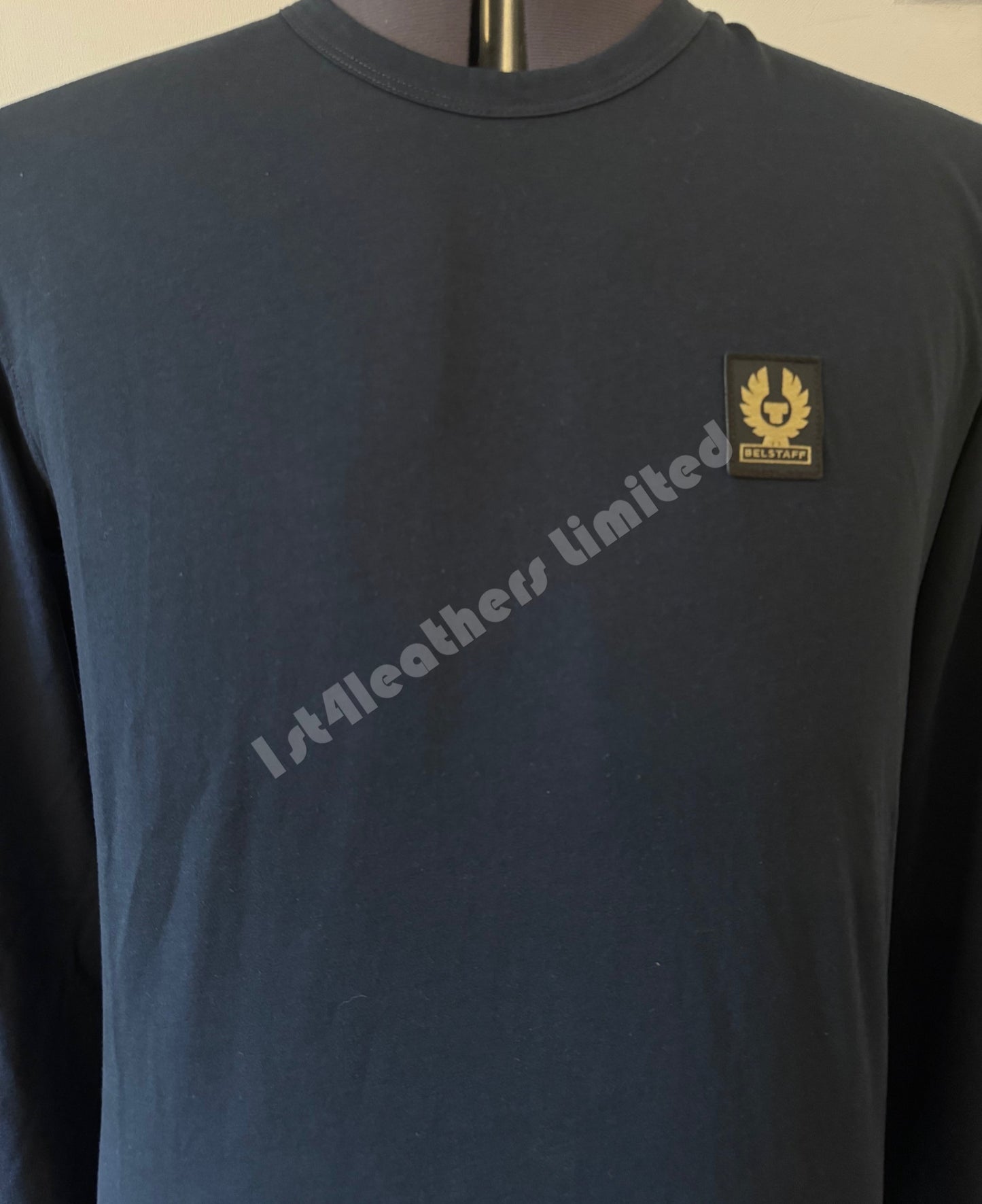BELSTAFF PHOENIX PATCH LONG SLEEVE COTTON T-SHIRT DARK INK 3XL RRP £70 BNWT
