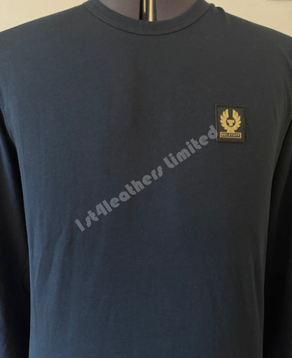 BELSTAFF PHOENIX PATCH LONG SLEEVE COTTON T-SHIRT DARK INK 3XL RRP £70 BNWT