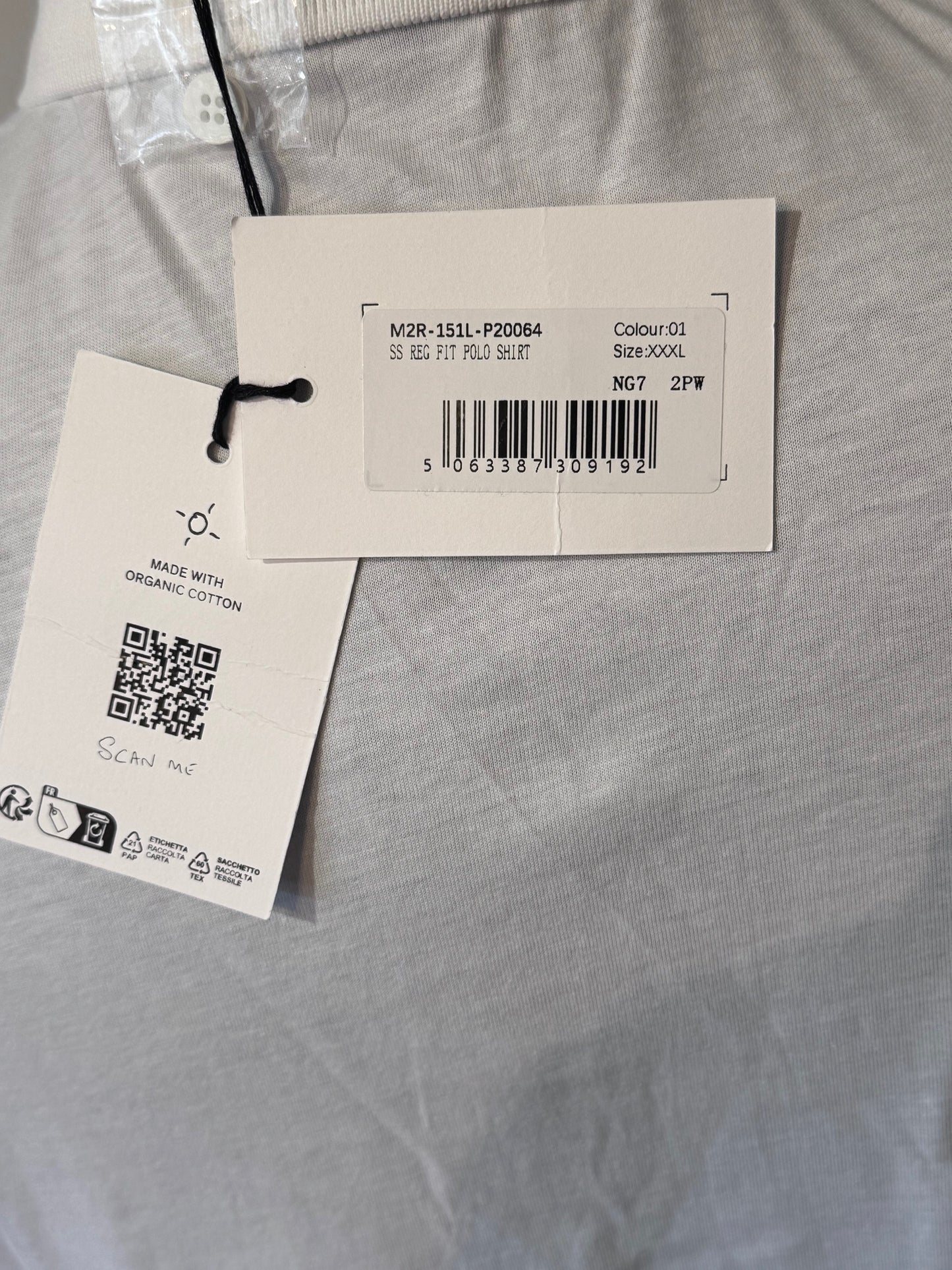 PAUL SMITH PS COTTON POLO SHIRT WHITE 3XL RRP £90 BNWT