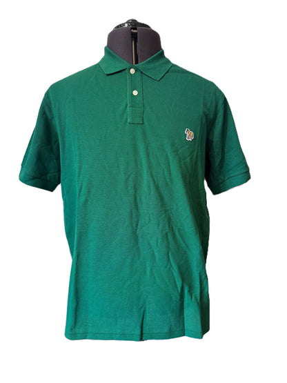 PAUL SMITH PS ZEBRA PIQUE COTTON POLO SHIRT EMERALD GREEN (33B) RRP £90 BNWT