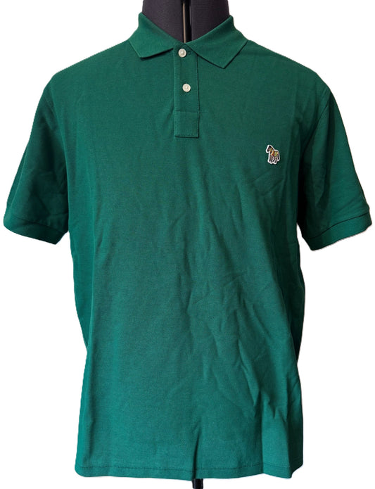 PAUL SMITH PS ZEBRA PIQUE COTTON POLO SHIRT EMERALD GREEN (33B) RRP £90 BNWT