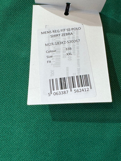PAUL SMITH PS ZEBRA PIQUE COTTON POLO SHIRT EMERALD GREEN (33B) RRP £90 BNWT