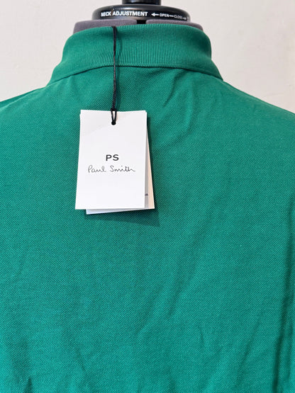 PAUL SMITH PS ZEBRA PIQUE COTTON POLO SHIRT EMERALD GREEN (33B) RRP £90 BNWT