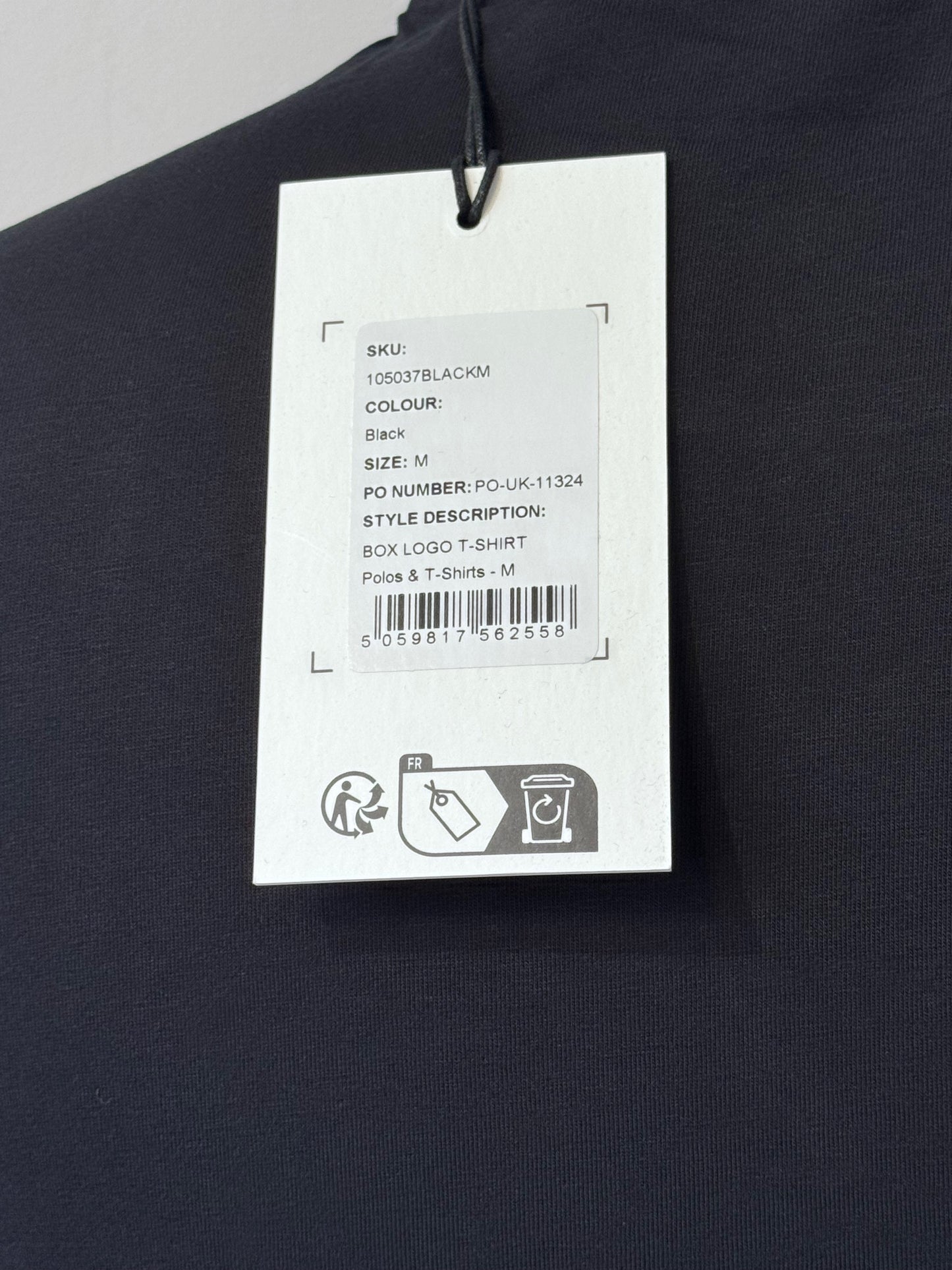 BELSTAFF BOX LOGO COTTON T-SHIRT BLACK MEDIUM RRP £60 BNWT