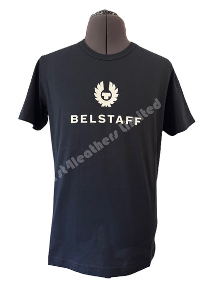BELSTAFF SIGNATURE COTTON T-SHIRT DARK INK RRP £60 BNWT