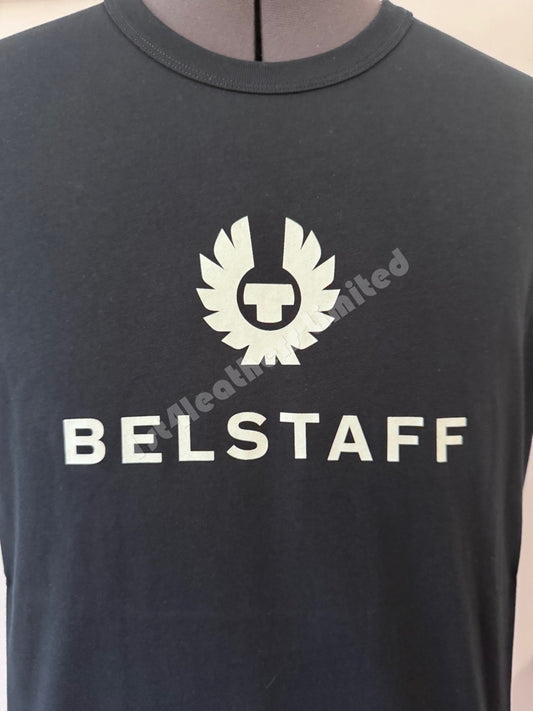 BELSTAFF SIGNATURE COTTON T-SHIRT IN NAVY BLUE RRP £60 BNWT
