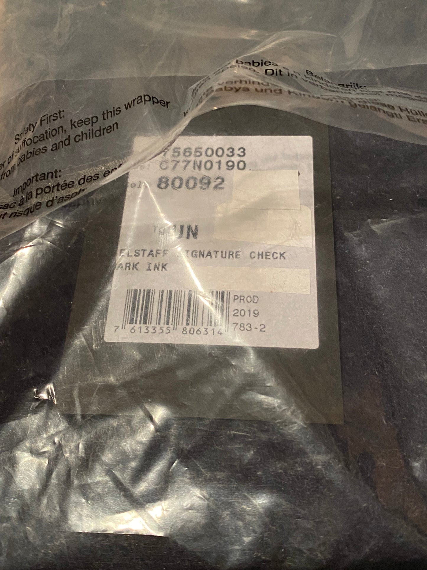 BELSTAFF SIGNATURE CHECK WOOL SCARF BLUE RRP £160 BNWT