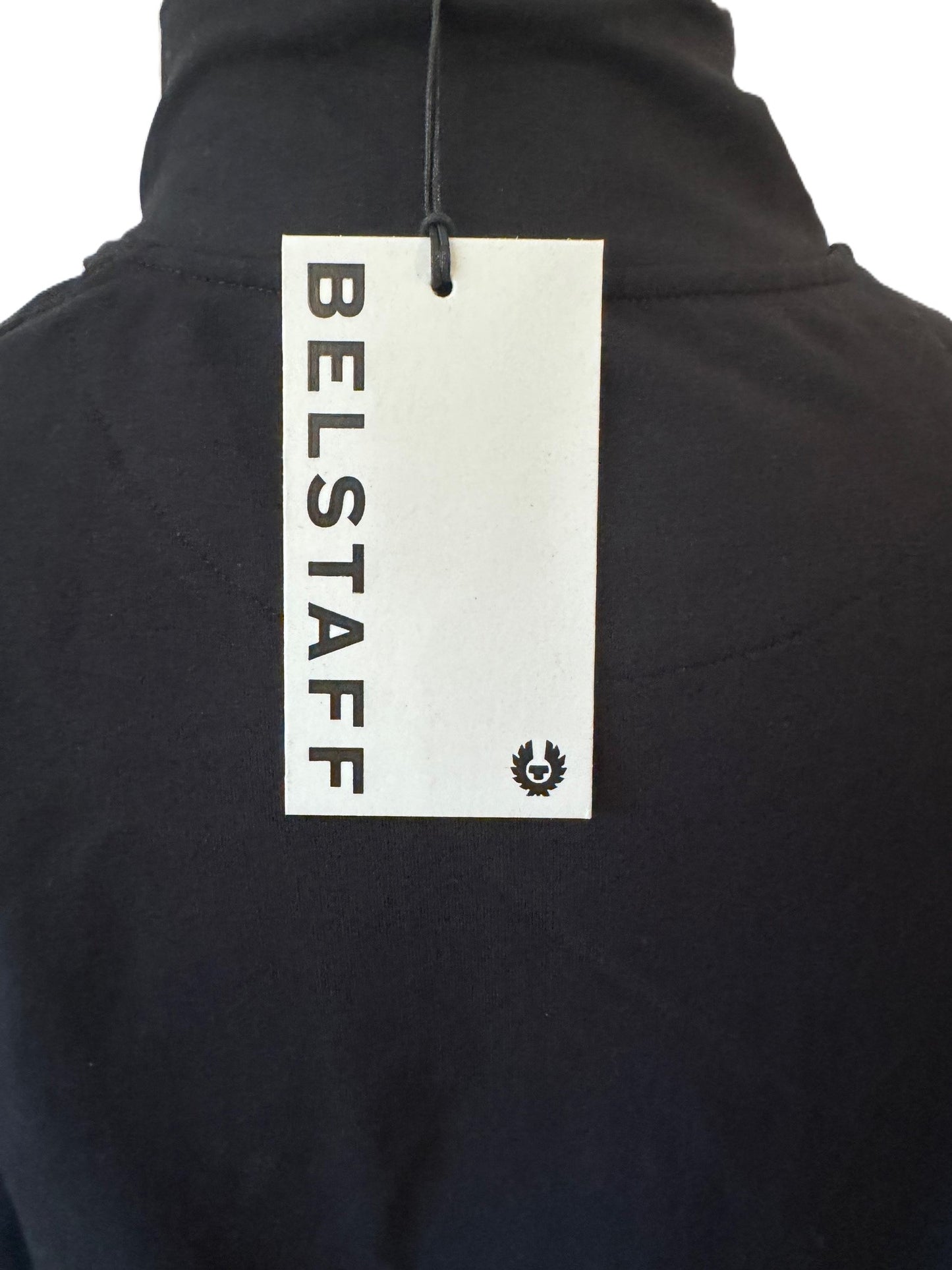 BELSTAFF TRANSIT FULL ZIP MIXED MEDIA SWEATSHIRT JACKET BLACK 2XL RRP £275