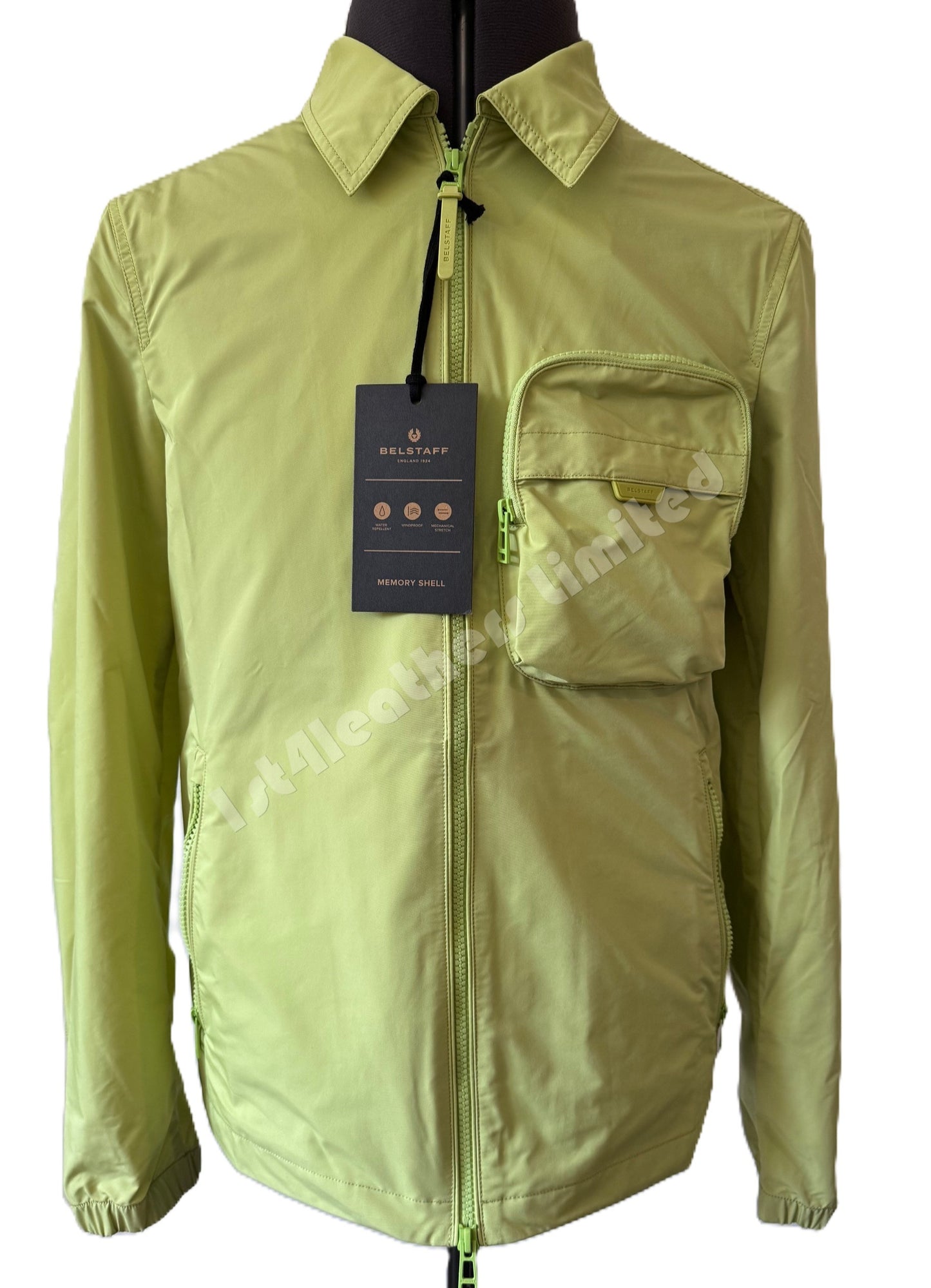 BELSTAFF BOARD MEMORY SHELL OVERSHIRT IN LIME YELLOW RRP £275 BNWT