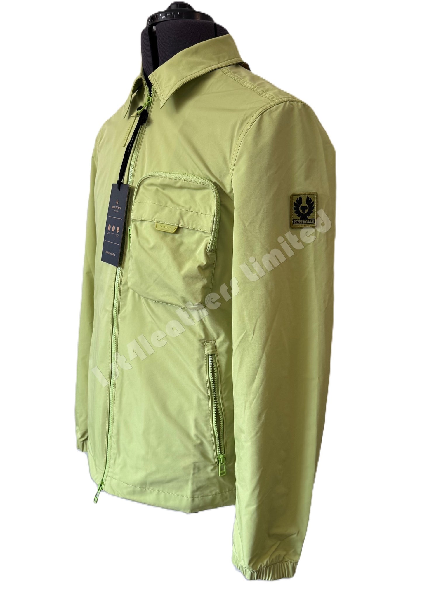 BELSTAFF BOARD MEMORY SHELL OVERSHIRT IN LIME YELLOW RRP £275 BNWT