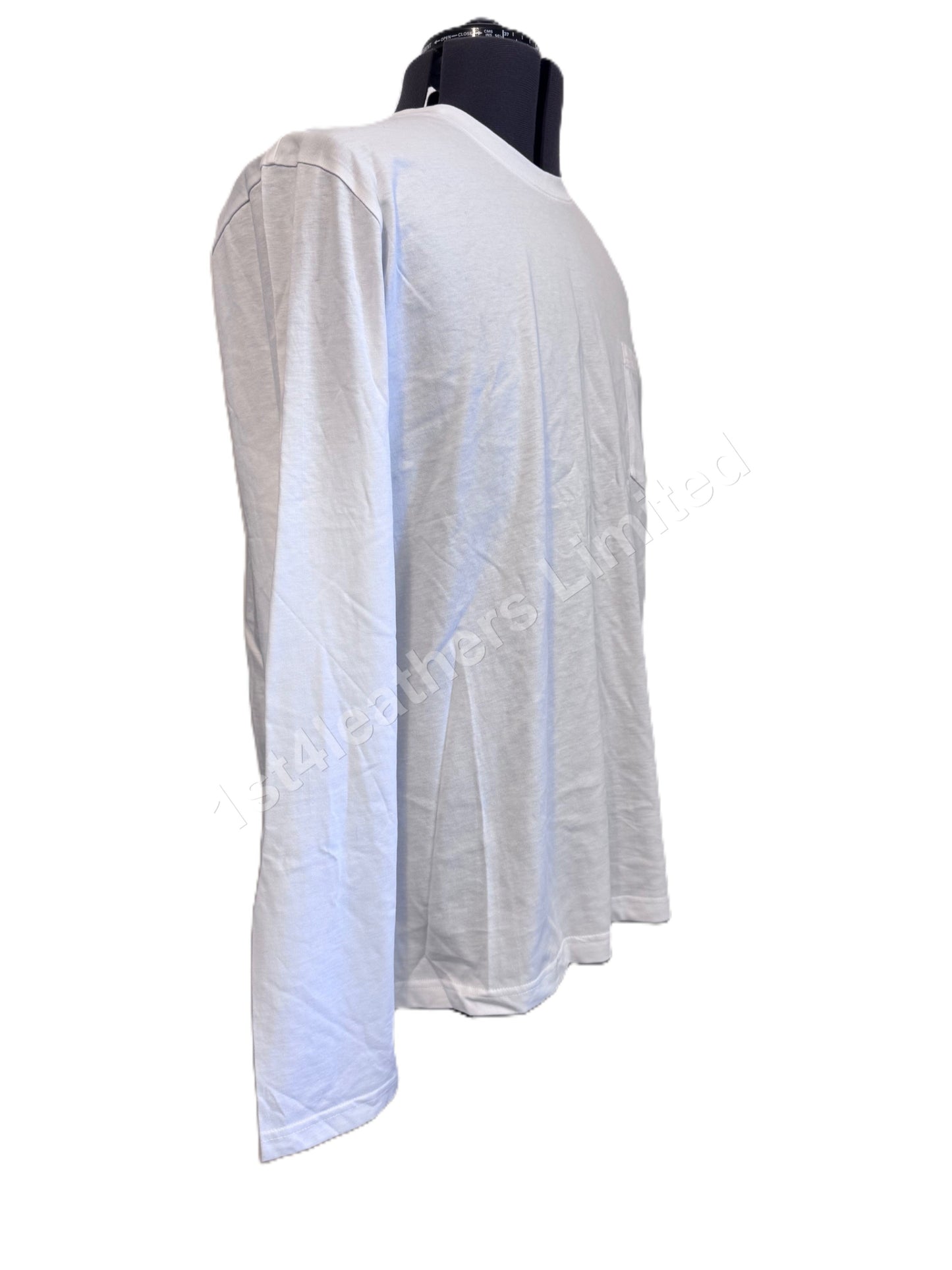 BELSTAFF THOM LONG SLEEVE COTTON POCKET T-SHIRT WHITE RRP £75 BNWT